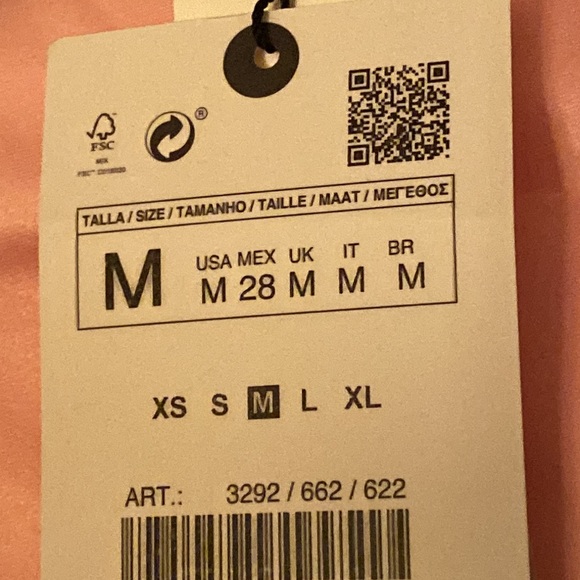 NWT. Zara Limited Edition Pale Pink Maxi Bow Mini Skirt. Size M. - Picture 7 of 9